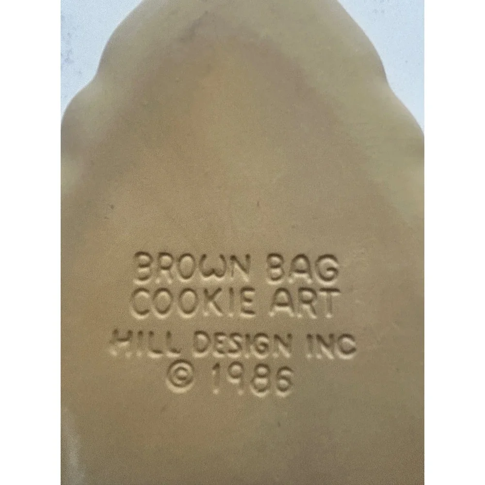 Vintage 1986 Brown Bag Cookie Art Christmas Tree Stoneware Mold Hill Design‎ Inc
